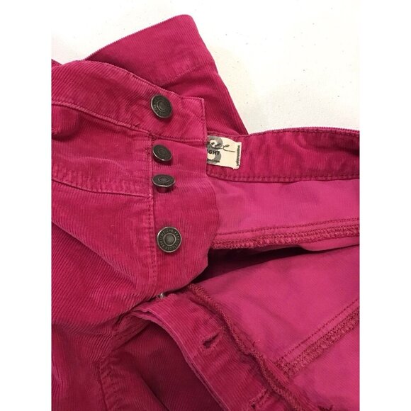 Free People, We The Free, Pink Corduroy Skirt, Midi Button Fly/Front Slit, 28 🩷 - Picture 4 of 4